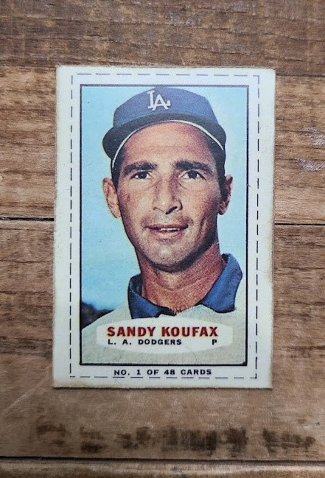 Sandy Koufax Cut Out Card 1 of 48 Custom Aged Card LA Dodgers Etsy