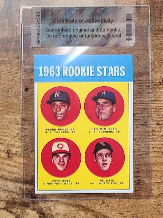 1963 Topps 537 Pete Rose Reprint Baseball Card in Soft Case Etsy