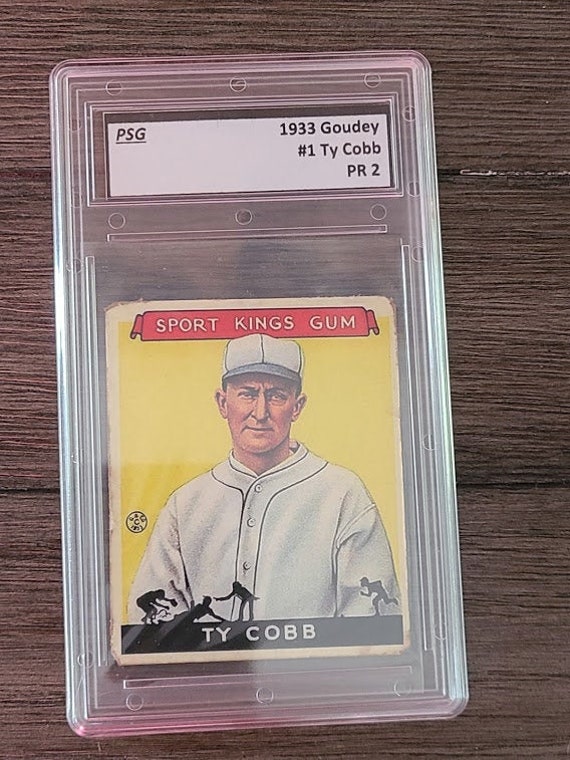 Graded Ty Cobb 1933 Goudey 1 Reprint Baseball card | Etsy