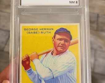 Graded Babe Ruth 1933 Goudey #53 Reprint Baseball card
