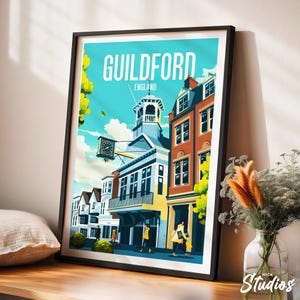 Gildenford traditioneller Reisedruck - England, Gildenford-Plakat, Gildenford-Druck, Gildenford-Illustration, Hochzeitsgeschenk, Geburtstagsgeschenk