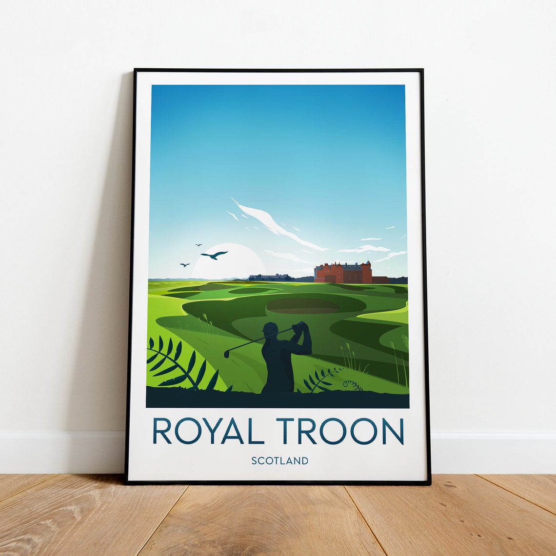 Royal Troon Golf Club Print Scotland Royal Troon Poster Etsy