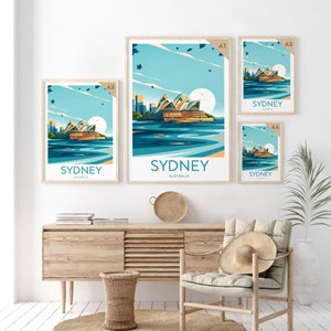 Impression de voyage à Sydney Australie, impression de Sydney, affiche de Sydney, impression d'Australie, cadeau de mariage, cadeau d'anniversaire image 4