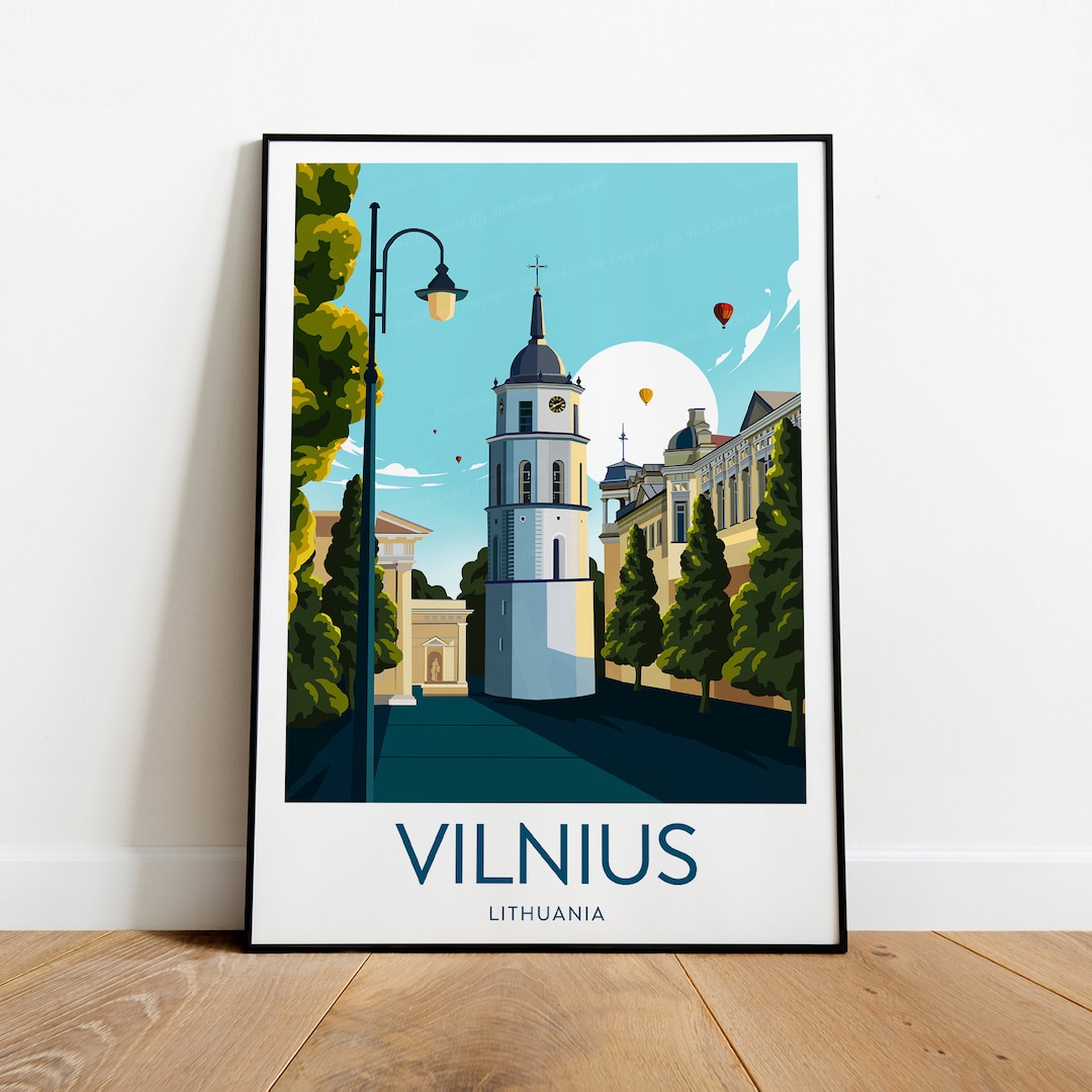 Vilnius Travel Print Lithuania, Lithuania Poster, Vilnius Poster