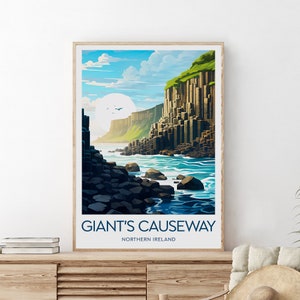 Giant's Causeway travel print - Northern Ireland, Giant's Causeway poster, Travel print, Wall art print, Wedding gift