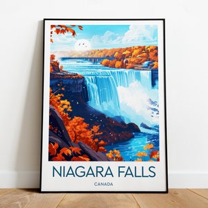 Niagara Falls travel print - Canada, Niagara Falls poster, Wedding gift, Niagara Falls art, Birthday present, Custom Text, Personalised Gift