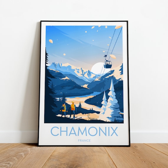 Hyret Etablere koncert Chamonix Ski Print France Chamonix Poster Ski Poster Ski - Etsy