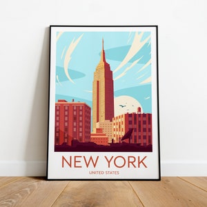 Impresión de viaje de Nueva York - Estados Unidos, texto personalizado, regalo personalizado