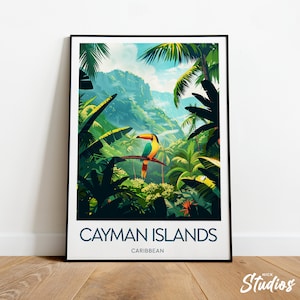 Cayman Islands travel print - Caribbean, Cayman Islands poster, Cayman Islands poster, Cayman Islands wall art, Wedding gift