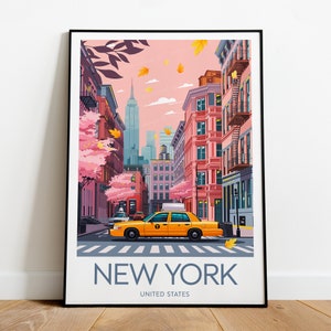 Impresión de viaje a la ciudad de Nueva York - Estados Unidos, Estatua de la Libertad, impresión de Nueva York, póster de Nueva York, regalo de boda, texto personalizado, regalo personalizado