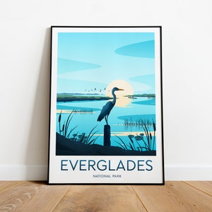 Everglades travel print - National Park, Custom Text, Personalised Gift