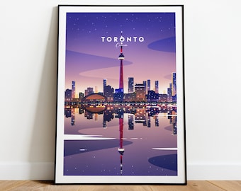 Toronto traditional travel print - Canada, Custom Text, Personalised Gift