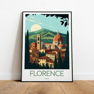 Florence travel print - Italy, Florence artwork, Italy poster, Wedding gift, Birthday present, Custom Text, Personalised Gift