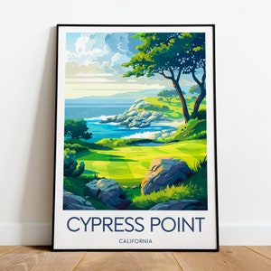 Cypress Point Golf print - California, Cypress Point  poster, Cypress Point art, Wedding gift, Birthday poster, Custom Text