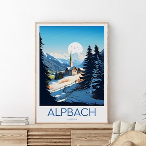 Alpbach travel print - Austria, Alpbach poster, Wedding gift, Birthday present, Custom Text, Personalised Gift