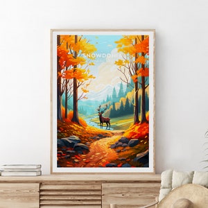 Snowdonia traditional travel print - Wales, Snowdonia poster, Snowdonia print, Wedding gift, Birthday present