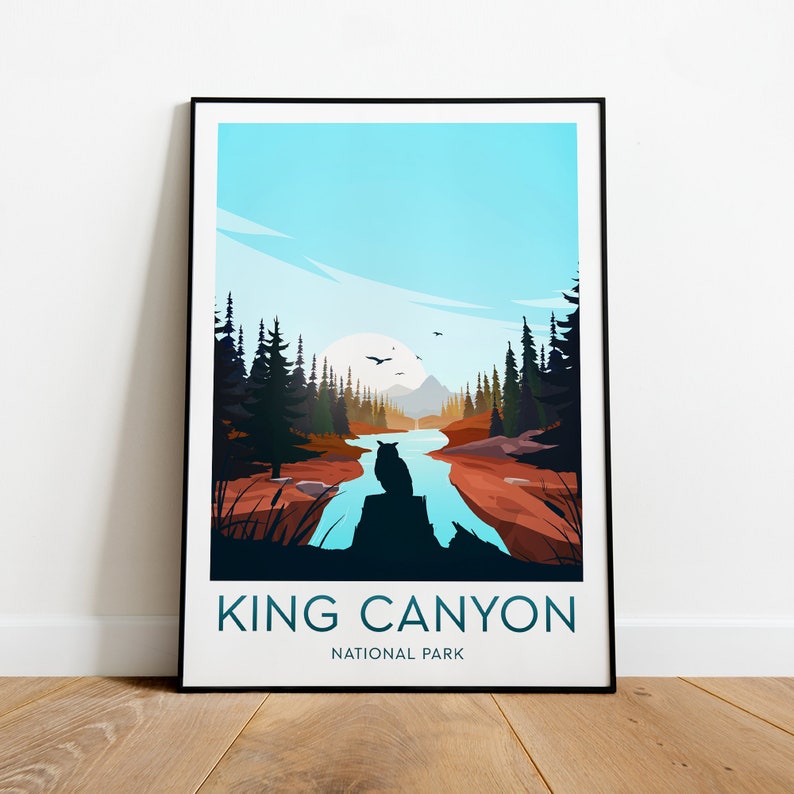 King Canyon travel print National Park
