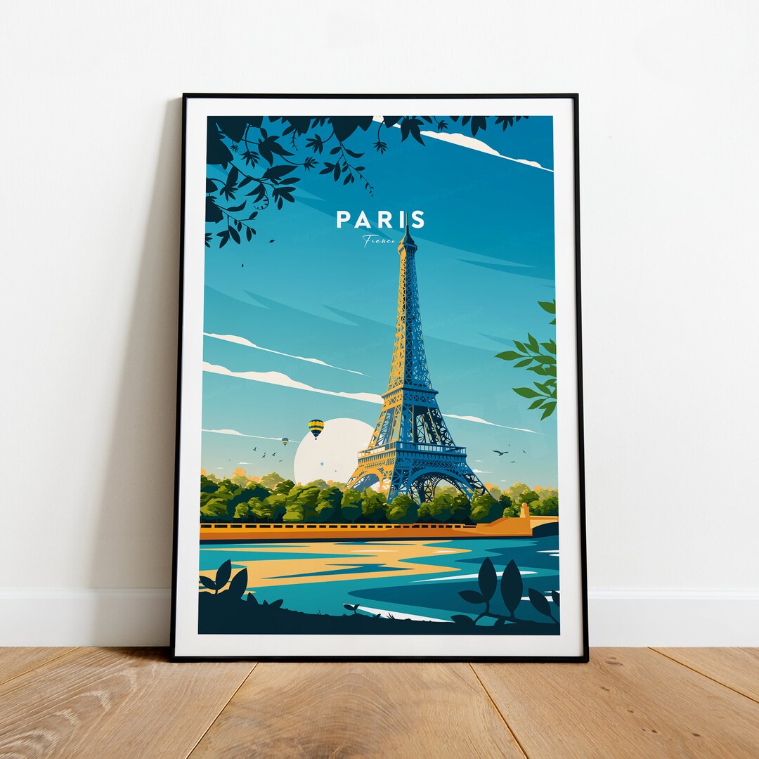Three-dimensional Paris Travel Print - France, Eiffel Tower, Paris ...