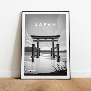 Japan traditional travel print - Hakone Shrine - Day