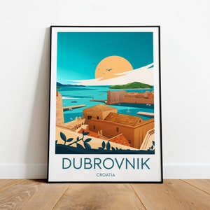 Dubrovnik travel print - Croatia, Dubrovnik poster, Custom Text, Personalised Gift