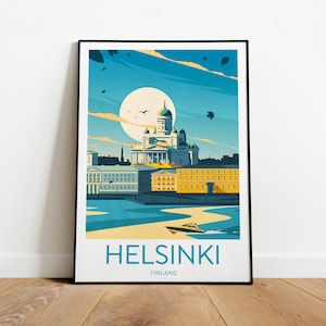 Resetryck i Helsingfors - Finland, Helsingfors-affisch, Bröllopspresent, Födelsedagspresent, Anpassad text, Personlig present