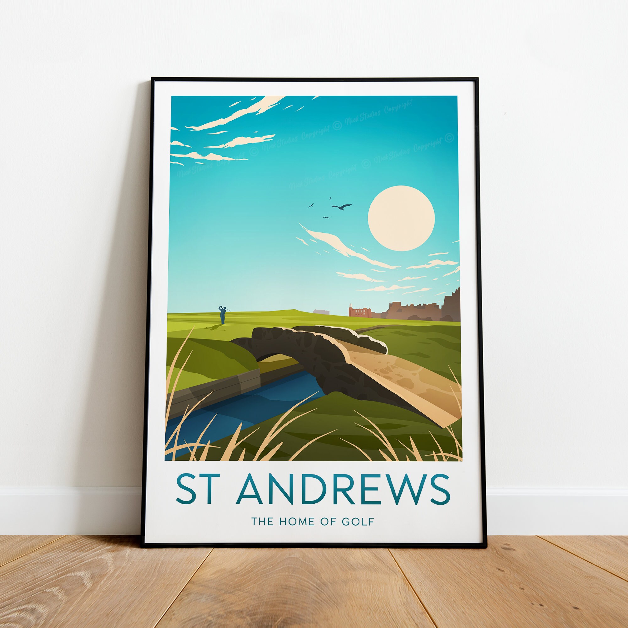St Andrews Golf Club Print Scotland - Etsy UK