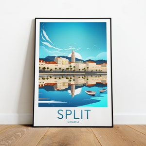 Split travel print - Croatia, Split poster, Split print, Hvar poster, Trogir print, Dubrovnik print, Wedding gift