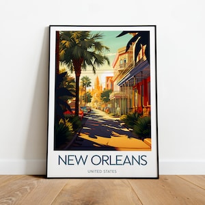 New Orleans travel print - United States,  Louisiana print,  Louisiana poster, Birthday present, Wedding gift, Custom text