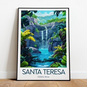 Santa Teresa travel print - Costa Rica, Santa Teresa poster, Santa Teresa Art, Wall art, Santa Teresa, Puntarenas Province artwork
