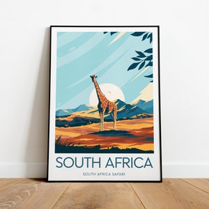 South Africa travel print - South Africa Safari, South Africa Poster, Wedding gift, Birthday, Custom Text, Personalised Gift