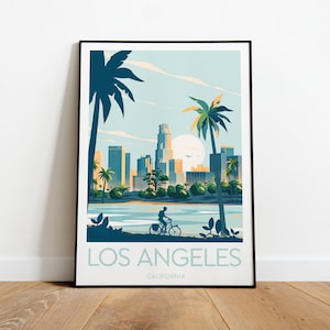 Los Angeles travel print - California, Los Angeles poster, California poster, Wedding gift, Birthday present, Custom Text, Personalised Gift