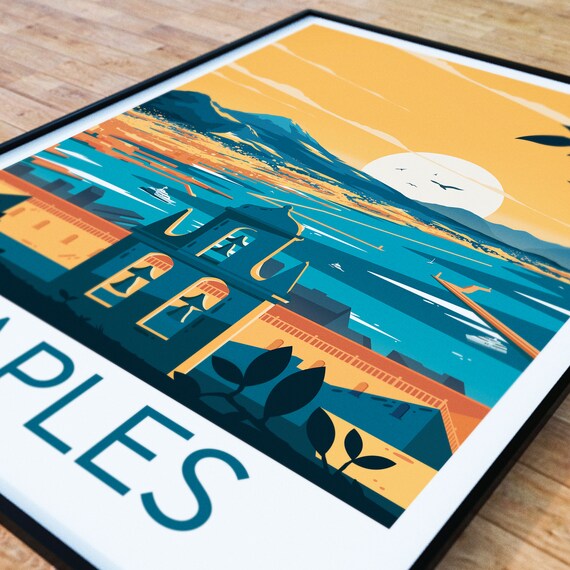 イタリア(ナポリ)のポスター ナポリ旅行プリント - イタリア、ナポリポスター、イタリアプリント