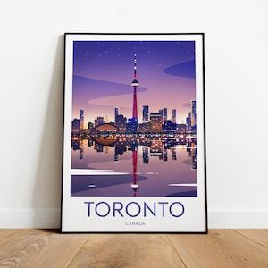 Toronto travel print - Canada, Custom Text, Personalised Gift