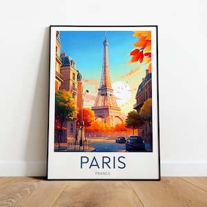 Impresión de viaje a París: Torre Eiffel, póster de París, impresión de la Torre Eiffel, regalo de boda, texto personalizado, regalo personalizado