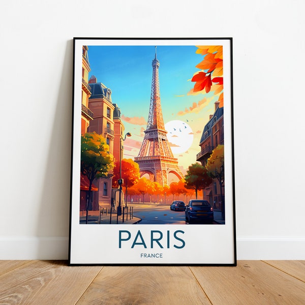 Paris travel print - Eiffel Tower, Paris poster, Eiffel tower print, Wedding gift, Custom Text, Personalised Gift