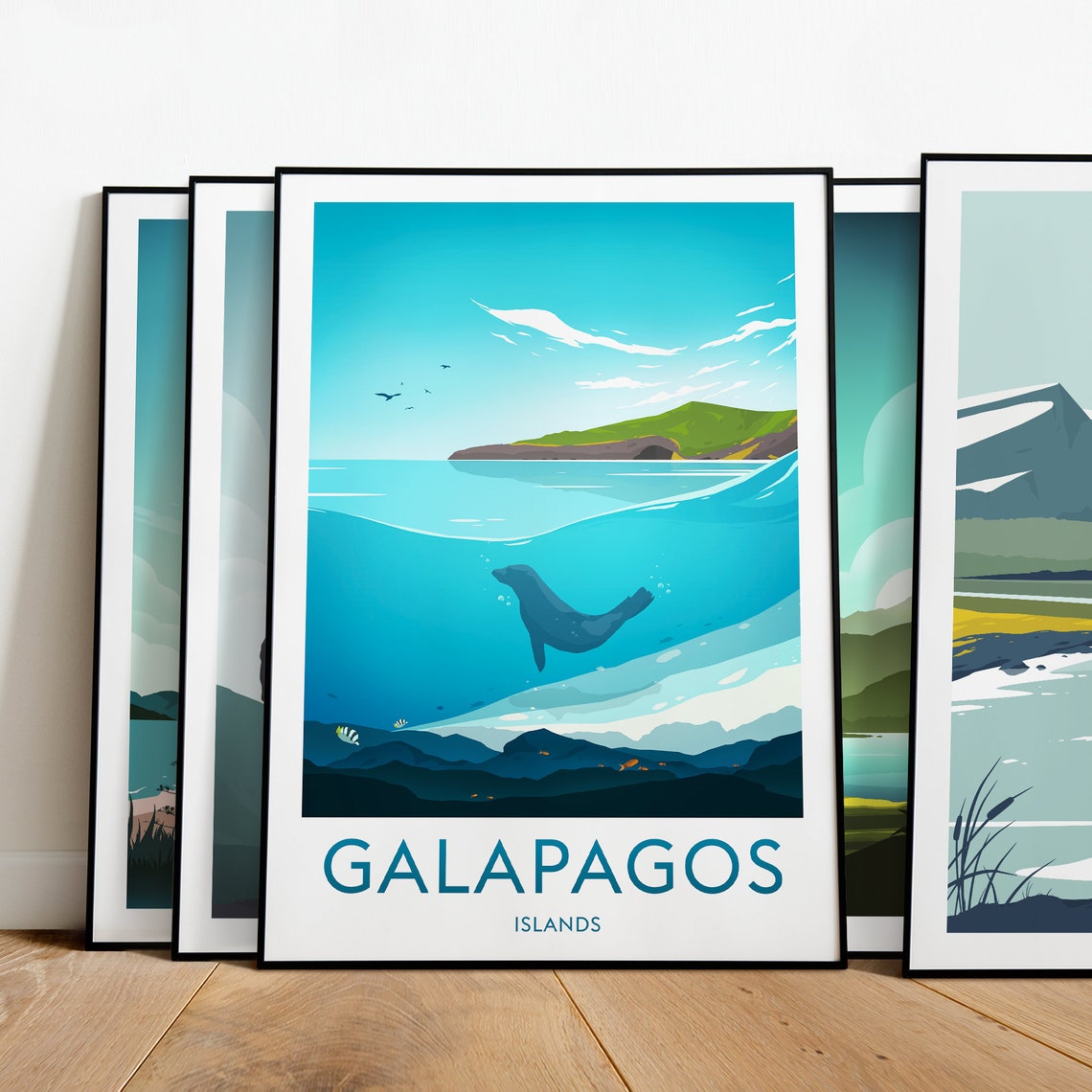 Galapagos Islands travel print | Etsy