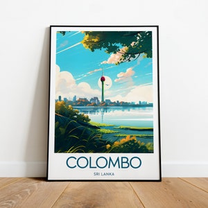 Colombo travel print - Sri Lanka, Colombo poster, Colombo print, Birthday present, Wedding Gift, Custom Text, Personalised Gift