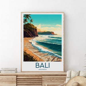 Bali travel print - Indonesia, Bali print, Bali poster, Indonesia print, Indonesia poster by NickStudios, Custom Text, Personalised Gift