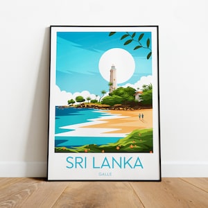 Sri Lanka travel print - Galle, Sri Lanka poster, Galle print, Birthday present, Wedding Gift, Custom Text, Personalised Gift