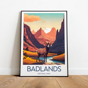 Badlands Reisedruck - Nationalpark South Dakota Druck, USA Poster, Hochzeitsgeschenk, Geburtstagsgeschenk, Benutzerdefinierter Text, personalisiertes Geschenk