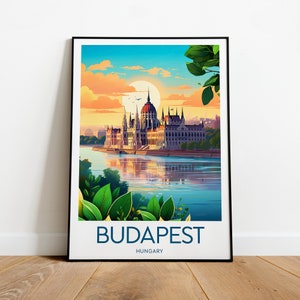 Budapest travel print - Hungary, Budapest artwork, Birthday present