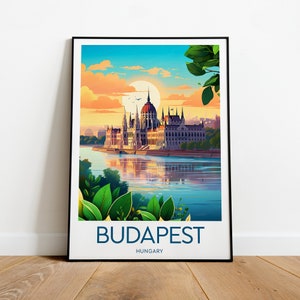 Budapest Travel Print - Hungary, Budapest Artwork, Birthday ...