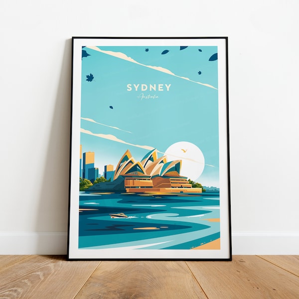 Sydney travel print - Australia, Sydney print, Sydney poster, Australia print, Wedding gift, Birthday present