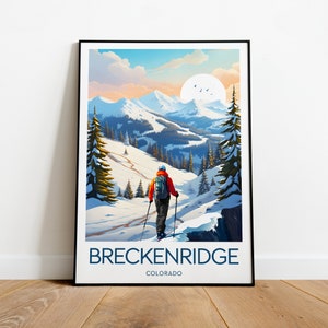 Breckenridge ski print - Colorado, Breckenridge poster, Breckenridge print, Wedding gift, Custom Text, Personalised Gift