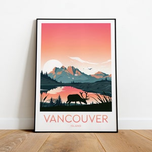 Vancouver Island travel print, Custom Text, Personalised Gift