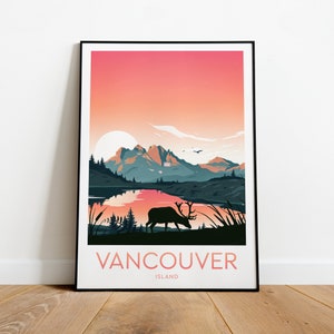 Vancouver Island Reisedruck, benutzerdefinierter Text, personalisiertes Geschenk