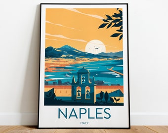 Naples travel print - Italy, Naples poster, Italy print, Wedding gift, Birthday present, Custom Text, Personalised Gift