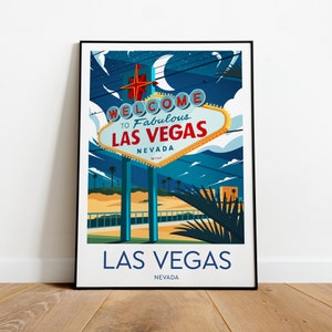 Las Vegas travel print - Nevada, Custom Text, Personalised Gift