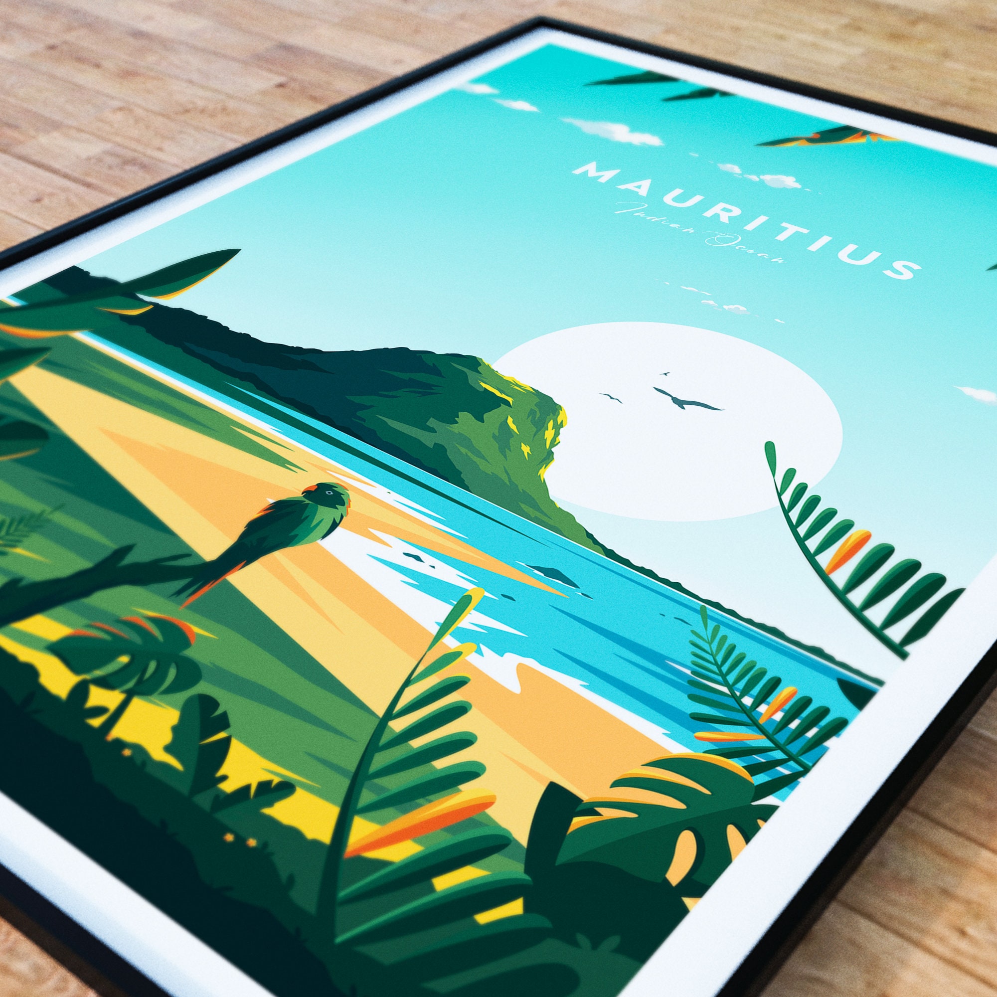 Mauritius Traditional Travel Print Mauritius Poster Indian Etsy