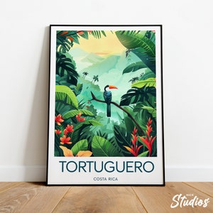 Tortuguero travel print, Costa Rica poster, Tortuguero poster, Tortuguero wall art, Wedding gift, Custom Text, Personalised Gift
